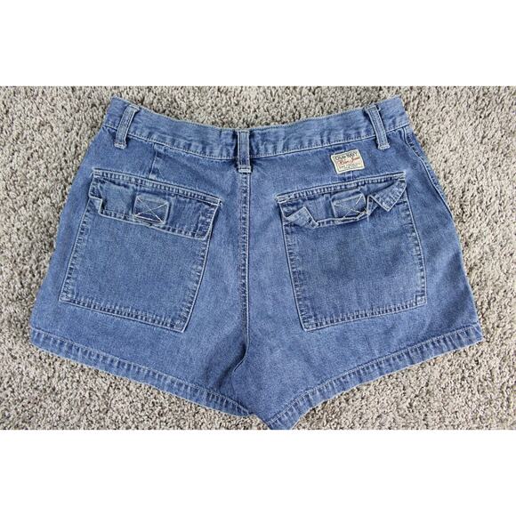 Old Navy Denim Shorts Womens 6 Blue Mid Rise Flap Pocket 90s - 3 inch inseam - Picture 7 of 7